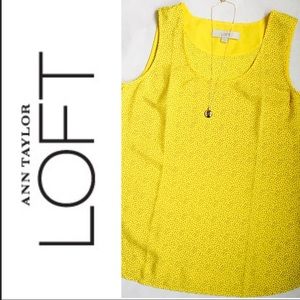 Yellow Printed Tank Top