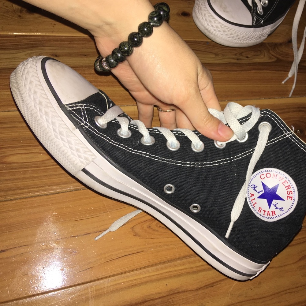 Black Converse All-Star sneakers