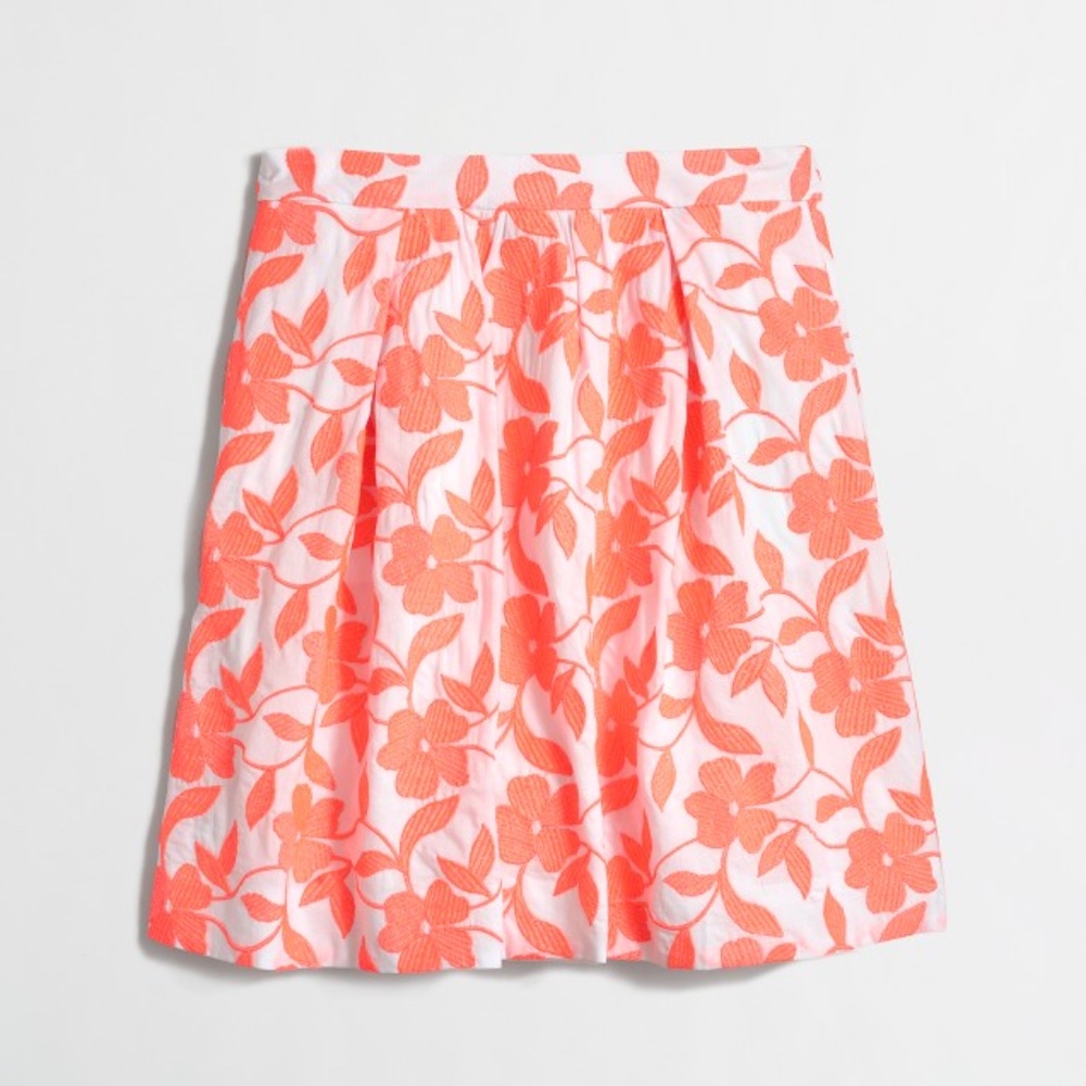 J.Crew Embroidered Floral Skirt