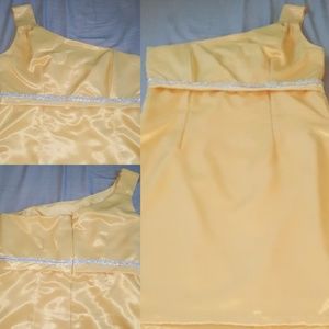 Yellow One Sleeve Bridesmaid / Cocktail Dress