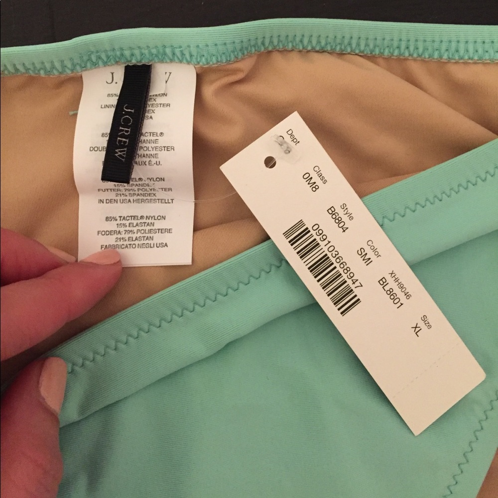 NWT J Crew Mint Green Bikini Bottom XL - Picture 3 of 3