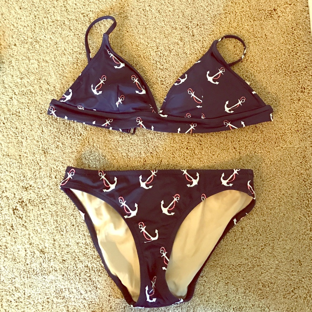J Crew Anchor Bikini Top