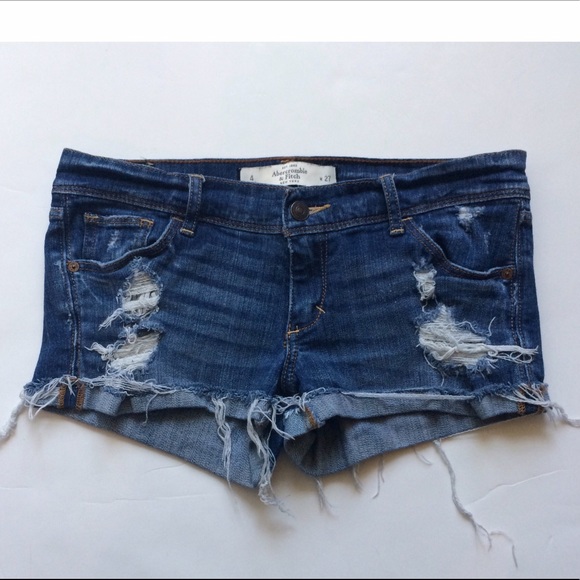 Abercrombie & Fitch Pants - Abercrombie Distressed Jean Denim Shorts