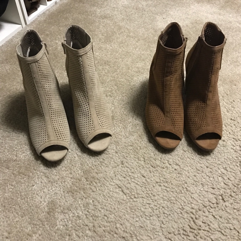 Cute peep toe booties