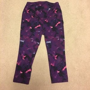 Purple and pink watercolor MATERNITY leggings