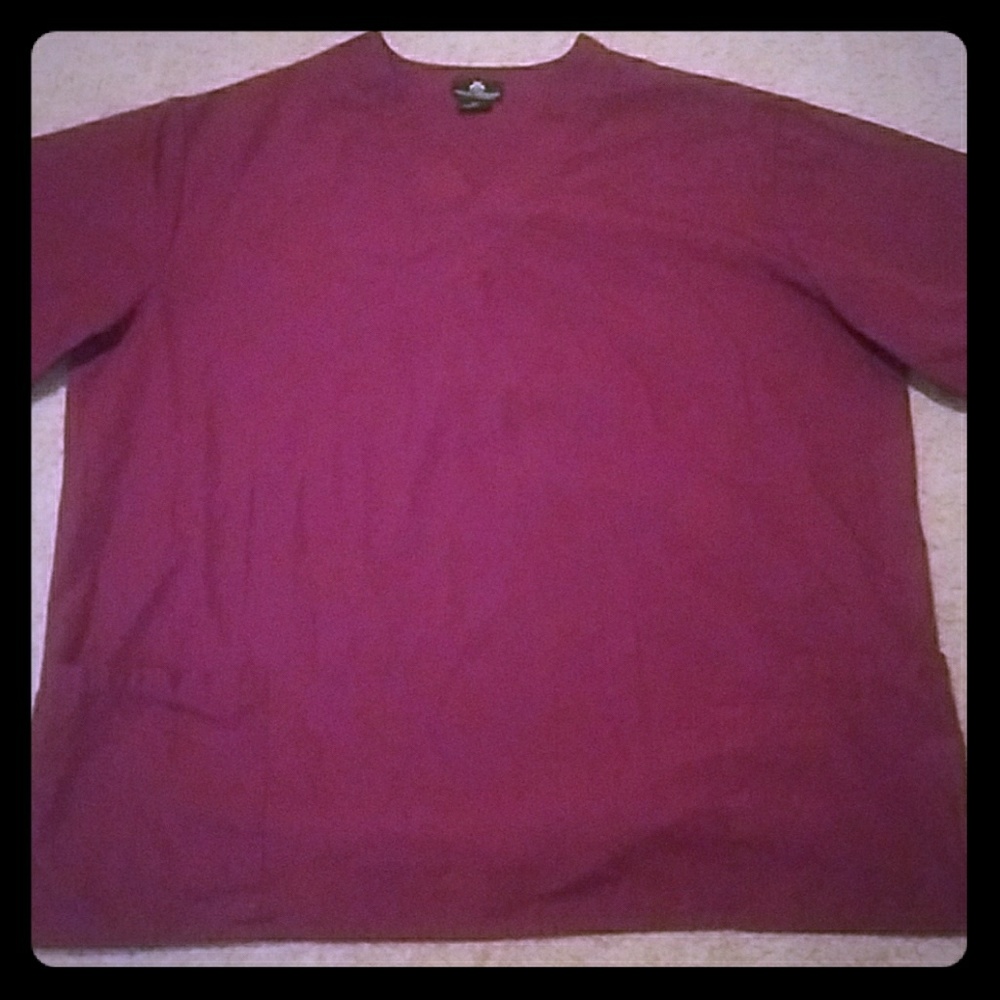 Burgundy Scrub Top