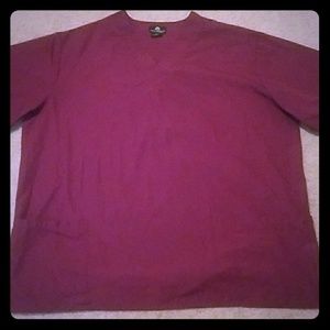 Burgundy Scrub Top