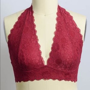 Halter Lace Bralette (XL 2x 3x) FIRM