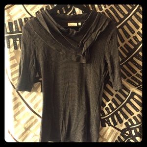 Anthropologie Deletta Pleated Cowl Neck top