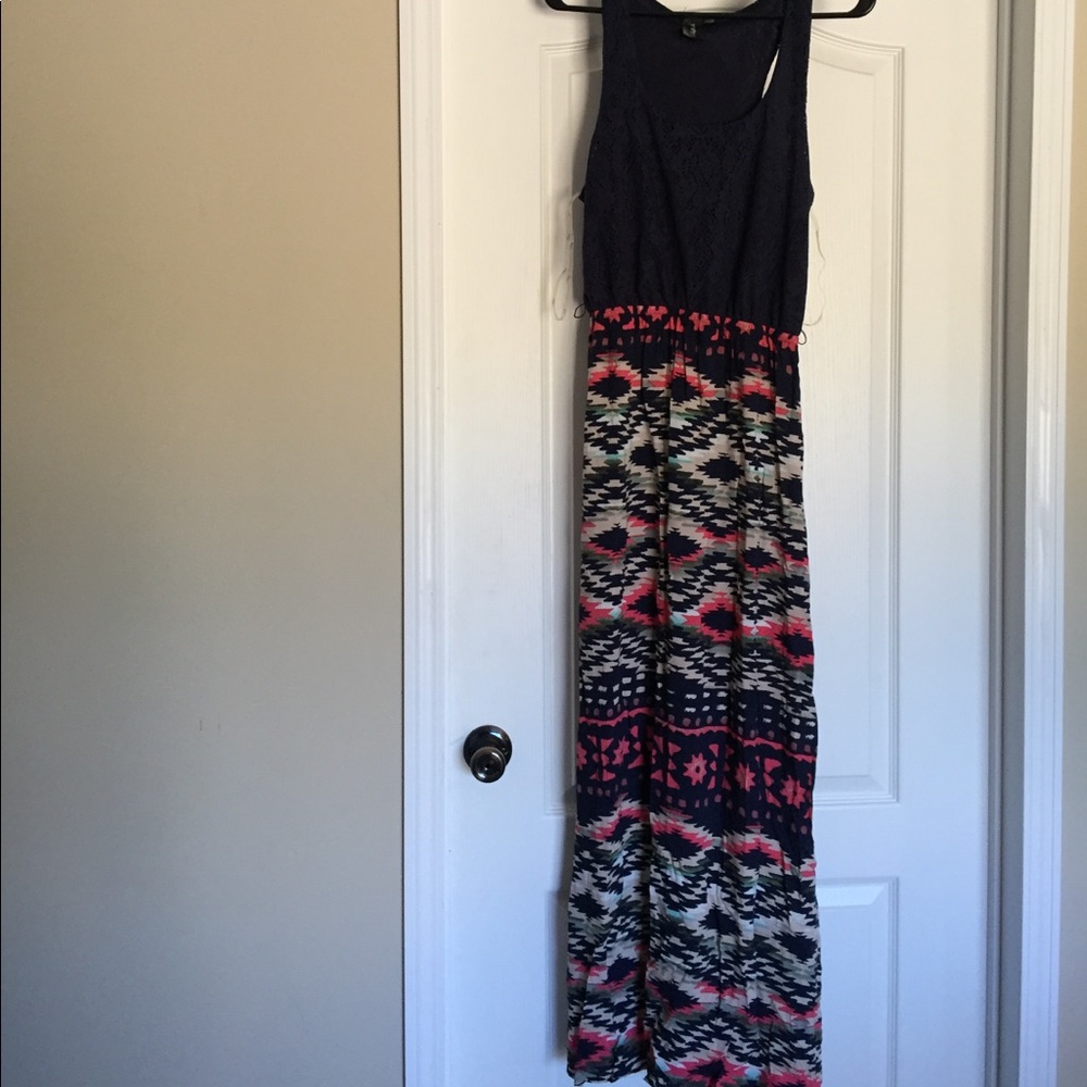 Navy blue maxi dress
