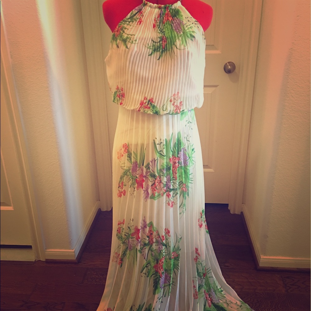 Chiffon material sun dress