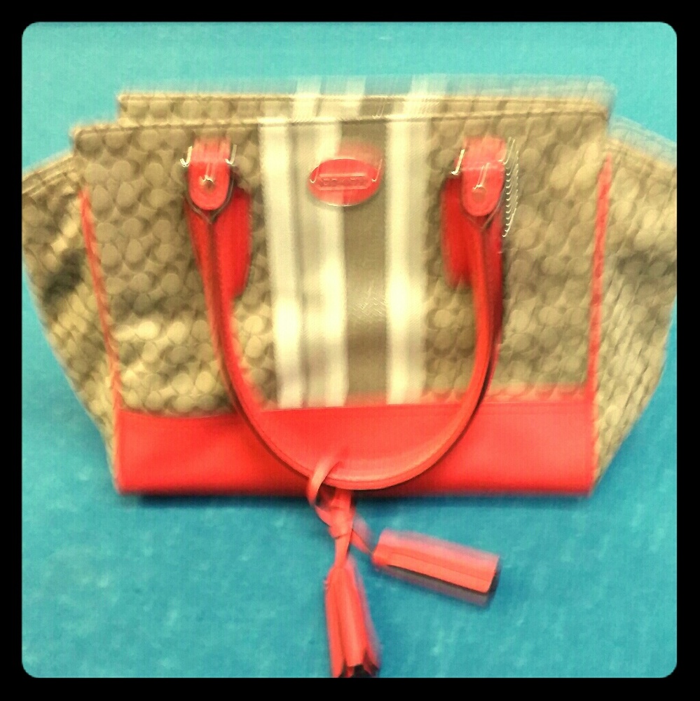 Coach Chelsea Heritage Stripe Signature bag