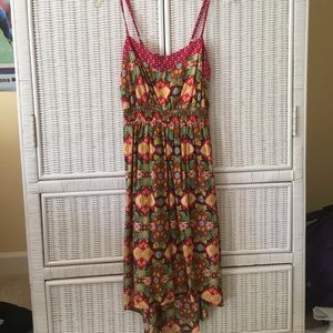 high-low colorful dress