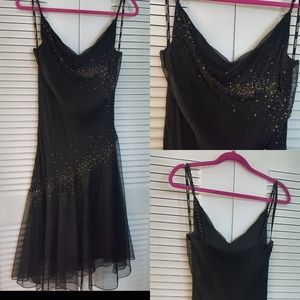 Black spaghetti strap dress