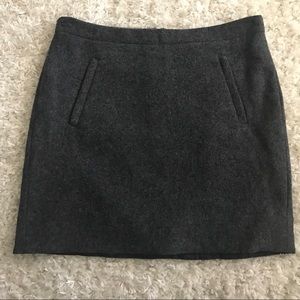 J.Crew Zip Pocket Wool Skirt