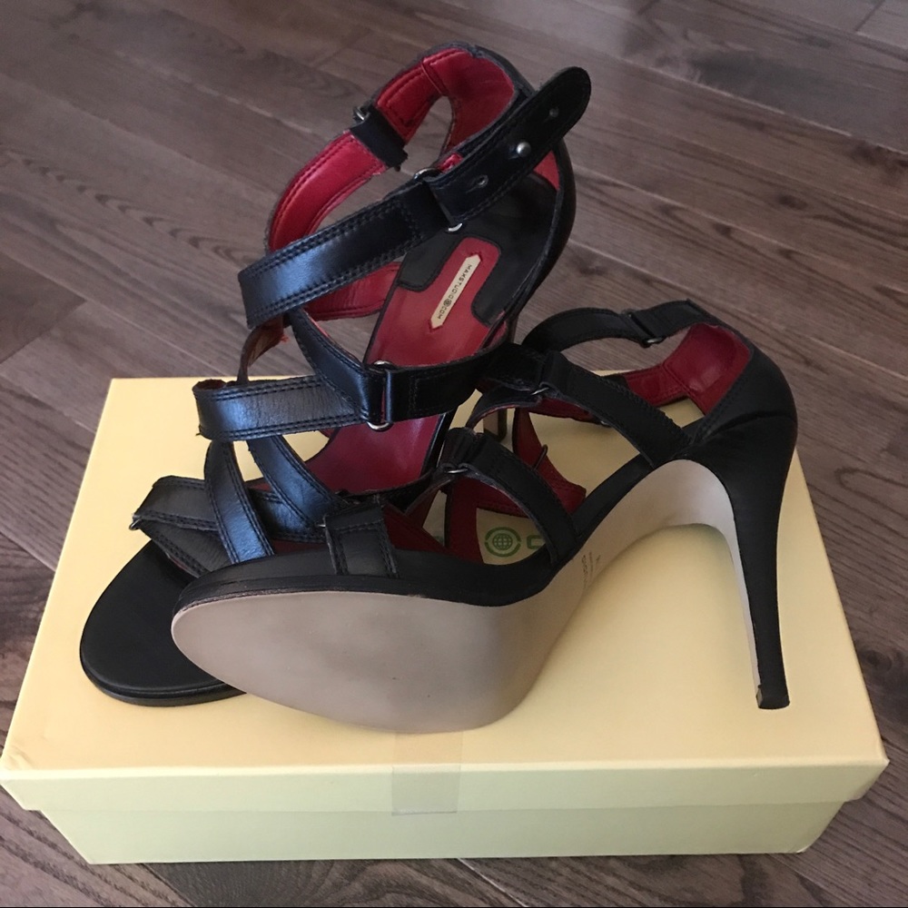 Brand new Max Studio black leather sandals