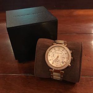 Michael Kors Tortoise Chronograph Women watch gold