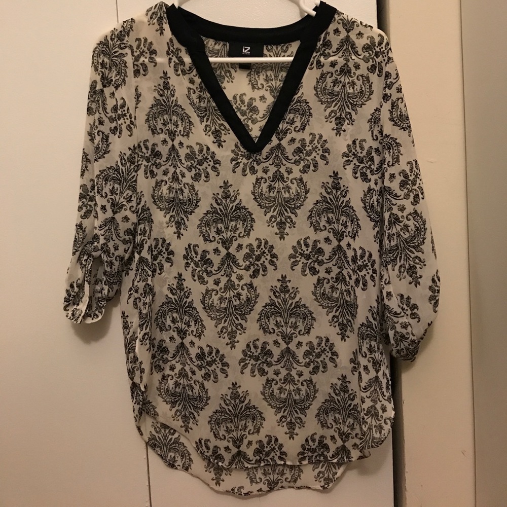 Black and white dress shirt