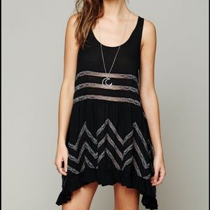 Voile and Lace Trapeze Slip