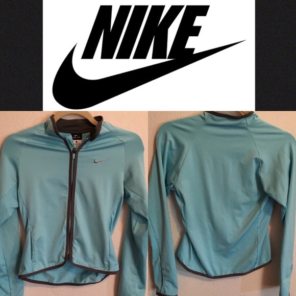 Nike Jackets & Blazers - LAST CHANCE NIKE full zip baby blue dri-fit jacket