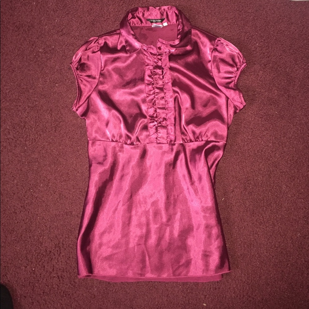 Burgundy blouse, never worn except once!😍