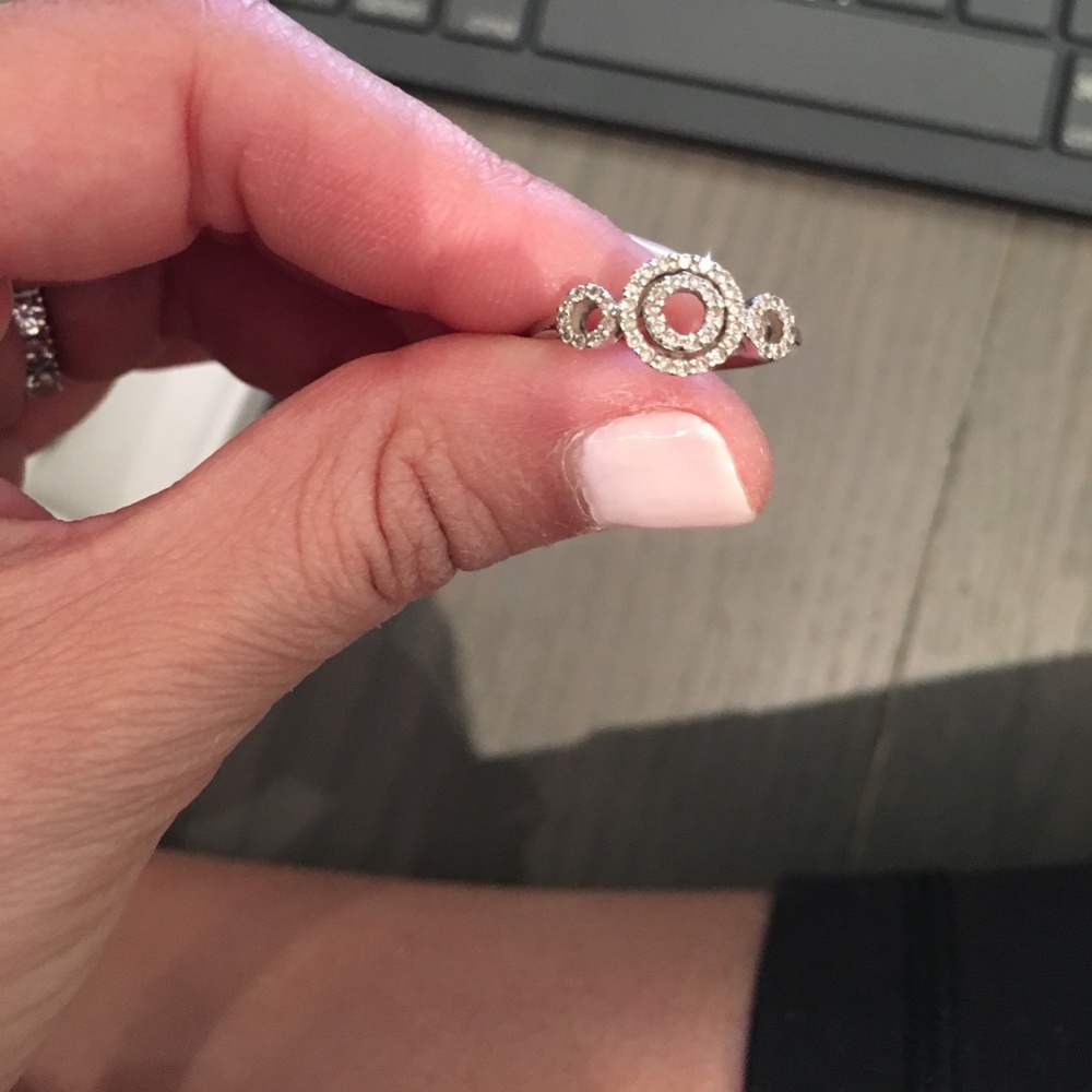 Micro Pave Circle Ring - image 1