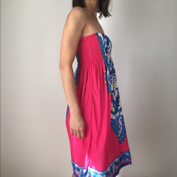 PINK strapless dress.last call - Picture 2 of 5