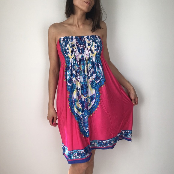 PINK strapless dress.last call - Picture 3 of 5