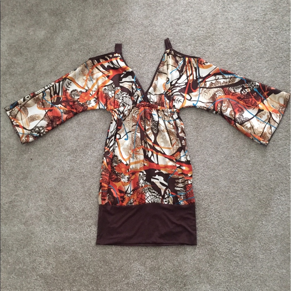 Vintage cold shoulder dress