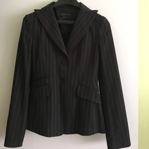 Bcbg Maxazria Black-Brown Stripe Blazer