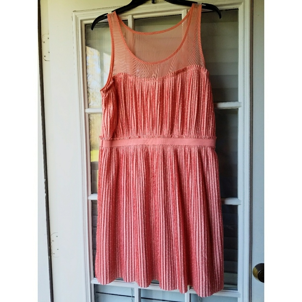 LC Lauren Conrad Pink Polka Dot Dress