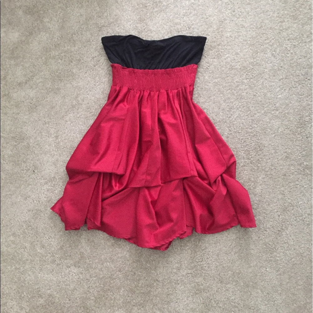 Red and black dress
