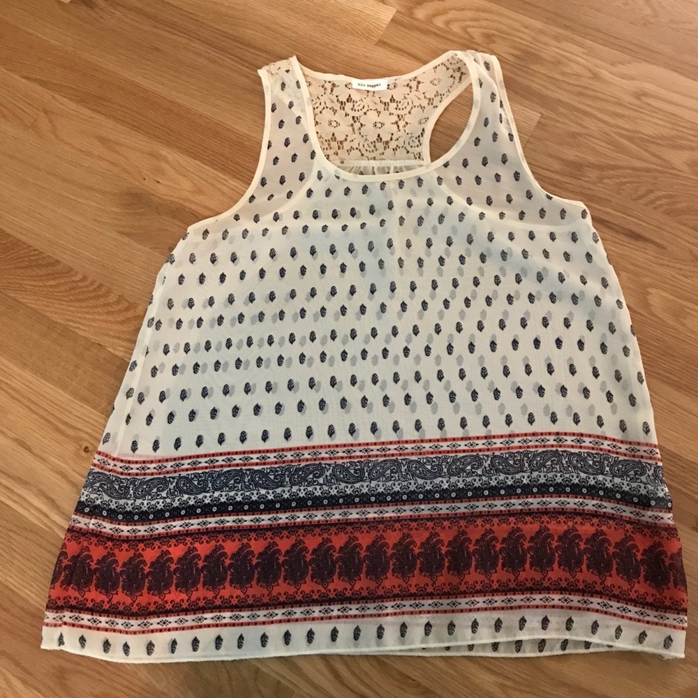 Blu Pepper sheer tank top