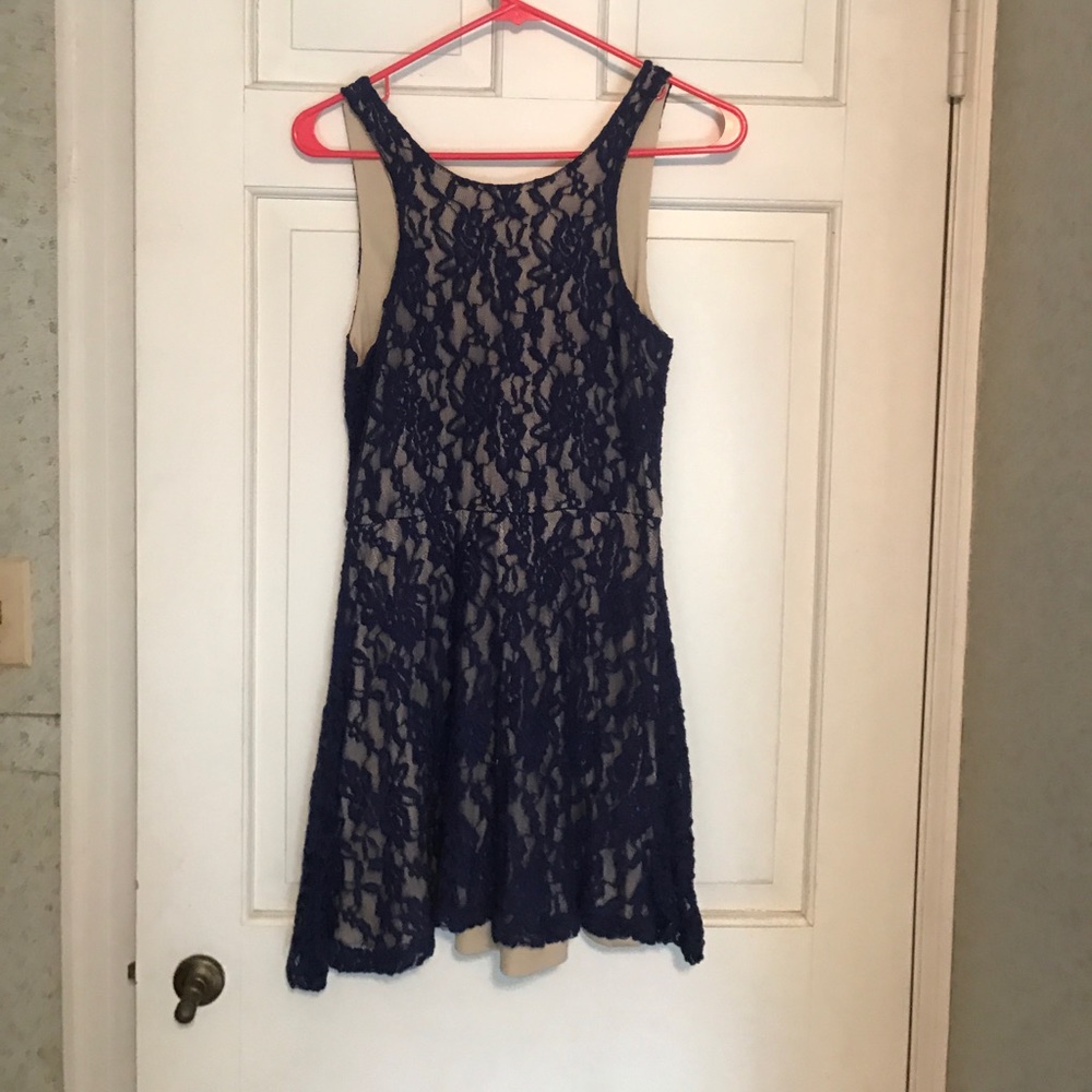Blue lace dress