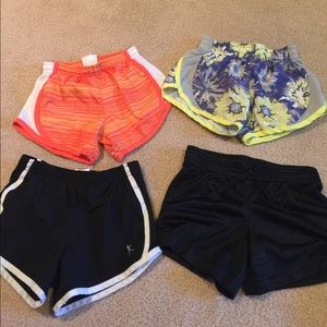 4 pair Danskin Now athletic shorts size 4/5