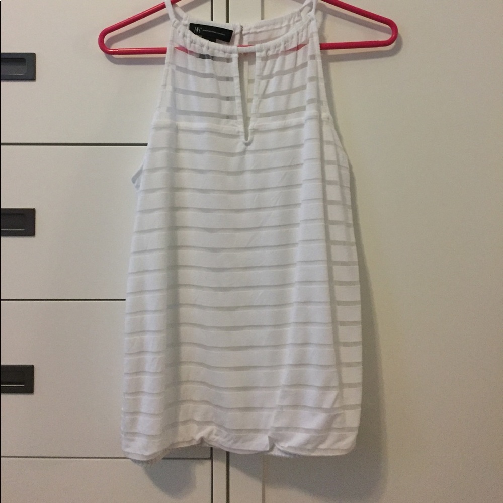 INC white cute tank top