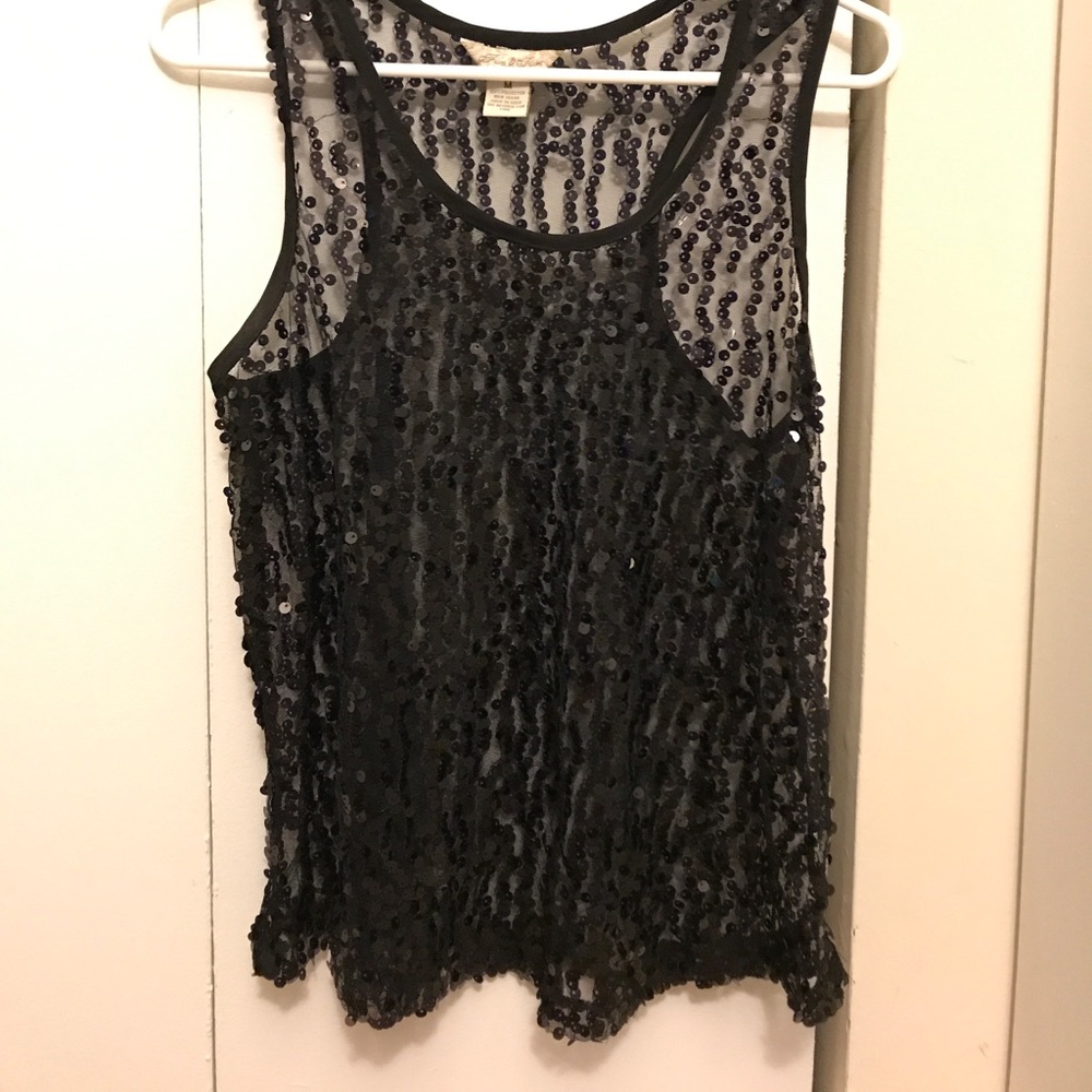 Sheer sequin top