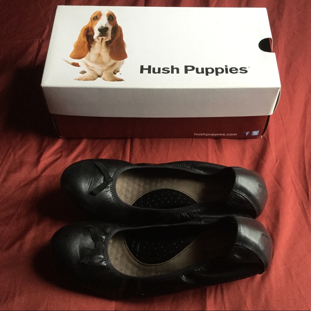 Flex Hush Puppies blk shoes