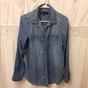 VANS chambray polka dot button down