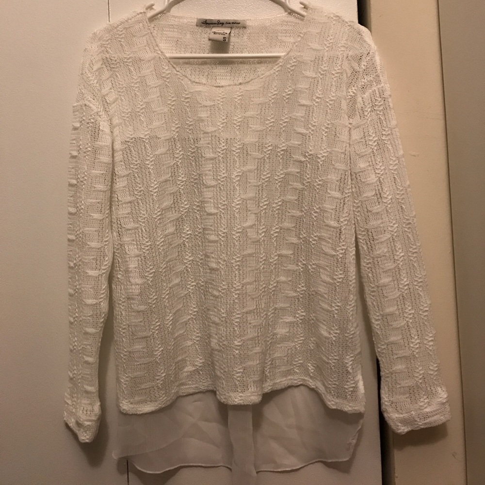 Sheer white blouse