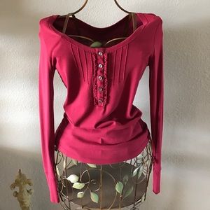 Burgundy long Sleeve Shirt