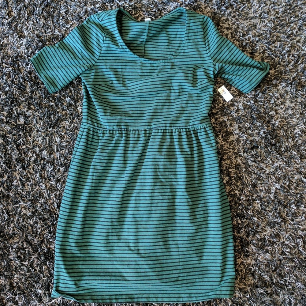 Green and Black Tshirt Dress