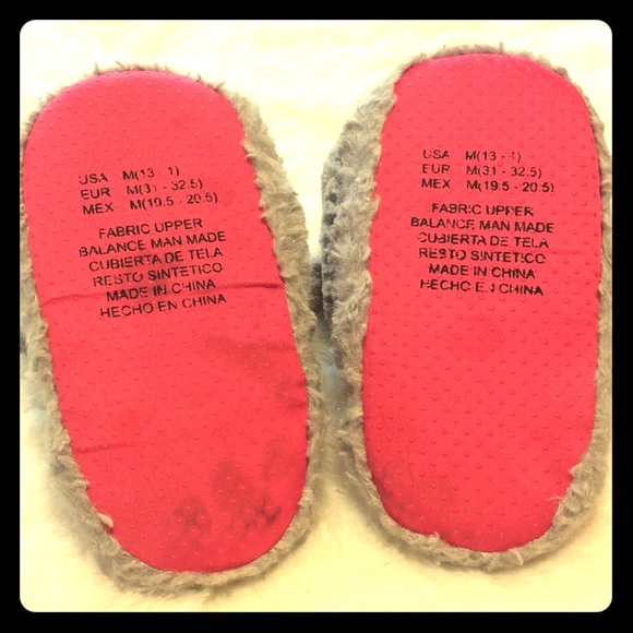 Dandee Kids Plush Gray Kitty Cat Slippers S 13 - Picture 5 of 6