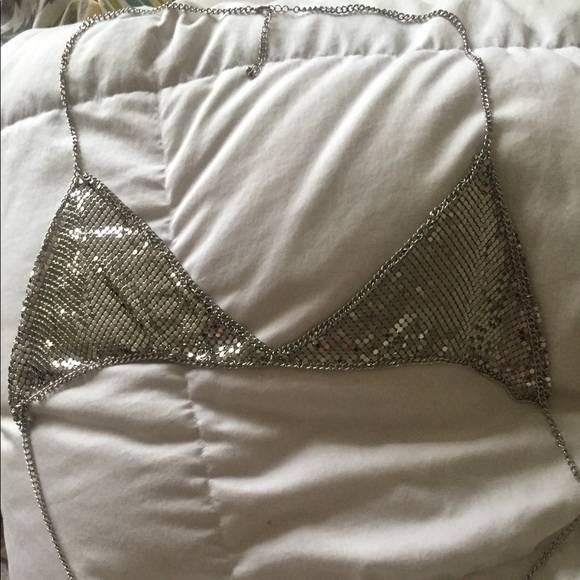 Metal Bralette, jewelry Bralette, metal bra, bras - Picture 2 of 2