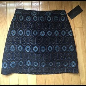 NWT Navy and blue Zara tweed skirt