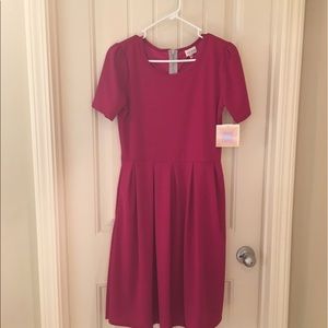 LuLaRoe Amelia Dress Medium- 35.00 Magenta color