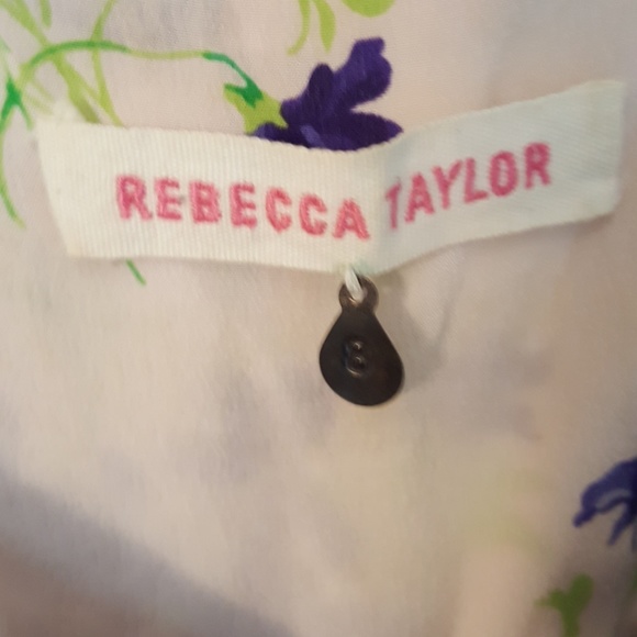 Rebecca Taylor silk floral ruffle tank - Picture 2 of 5
