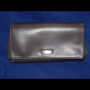Nine West Leather Checkbook Clutch Wallet
