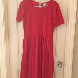 LuLaRoe Amelia Dress, size Medium, pretty red