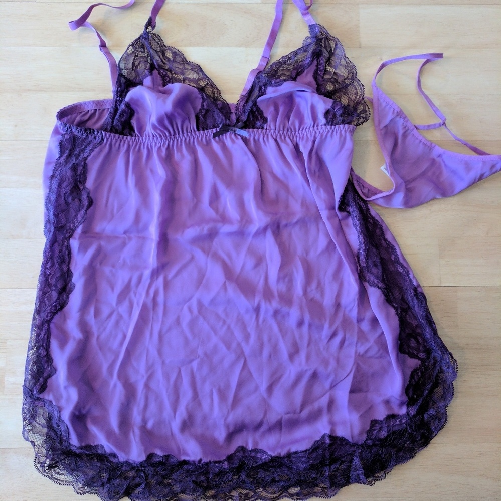 Purple Plus Size Lingerie Set